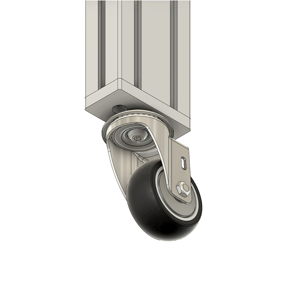 32-4590M12S-1 MODULAR SOLUTIONS FOOT & CASTER CONNECTING PLATE<br>45MM X 90MM, M12 HOLE W/HARDWARE